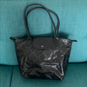 Small rare Le Pliage tote in black